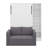 Lit escamotable simple avec canapé et tablettes