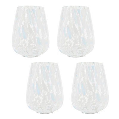 Painted Glass Candle Holder Vase