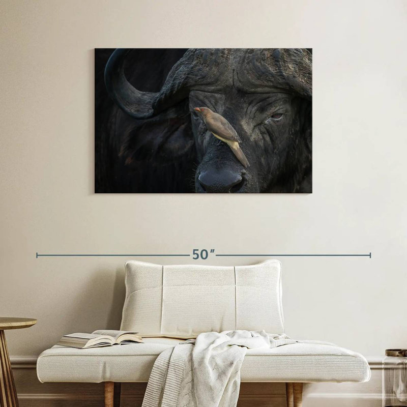 Brampt Bird On Buffalo, 26" H x 39" W