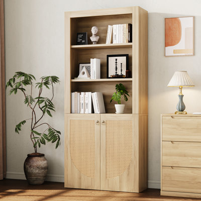 Burly 70.9'' Storage Bookcase With Cabinet