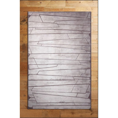Tapis géométrique en jute tissé à la machine Buscher en crème / gris / brun clair