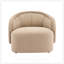 Chaise d'appoint courbée avec coussin moelleux intégré pour un confort ultime et un design moderne-130788002