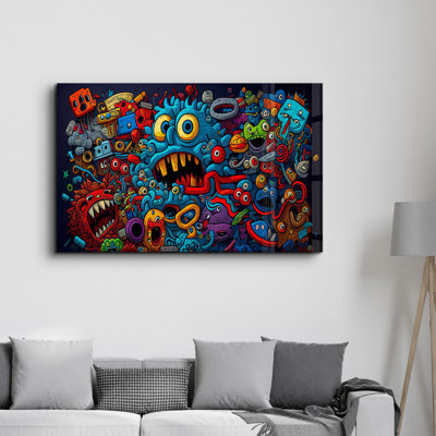 Peinture murale élégante en verre trempé 18,1 po x 28,3 po | 100% verre trempé, épaisseur: 0,16 pouce | Imprimé UV pour des couleurs éclatantes et une durabilité | Parfait pour la décoration intérieure et l'esthétique moderne