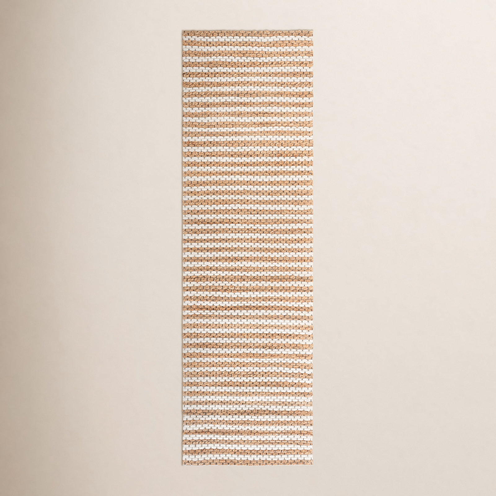 Martha Stewart 9526 Hand Tufted 40% Jute; 40% Wool; 20% Cotton Striped Rug, Runner 2'3" x 8'