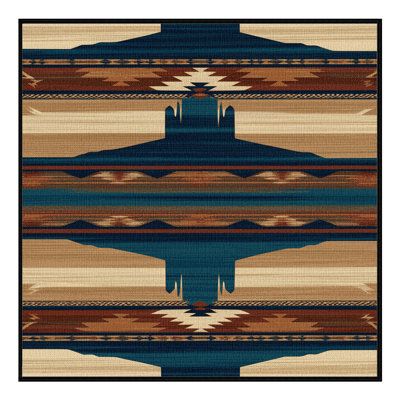 Washable Mesa and Butte Southwestern Area Rug