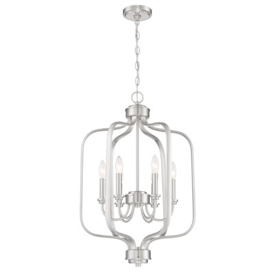 Lustre carrée 6 lumières de style bougie Merwin