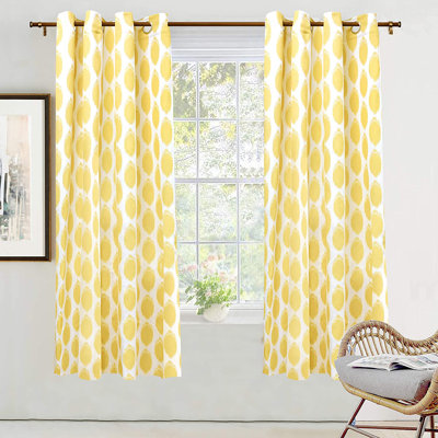 Charmayne Ikat Room Darkening Thermal Grommet Curtain Panels