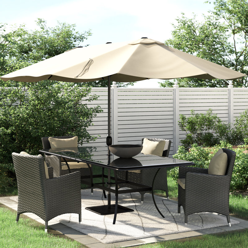 Aerial 181.1cm Market Parasol, Beige