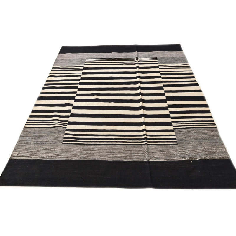 Tapis noir et blanc Jessen