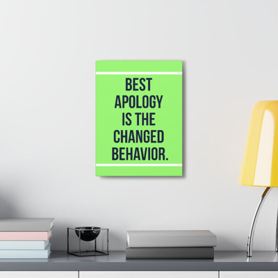 Décoration murale inspirante «Best Apology Motivation»