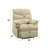 Beige Microfiber Motion Recliner