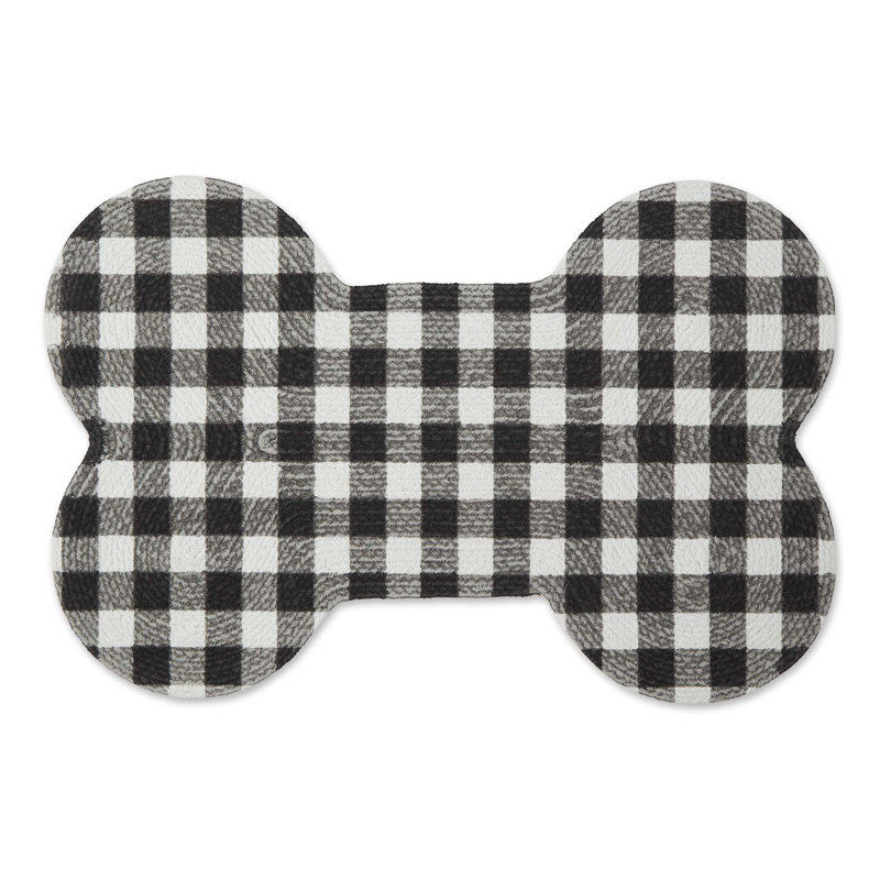 Tapis en os Houstonia Buffalo, Noir / blanc
