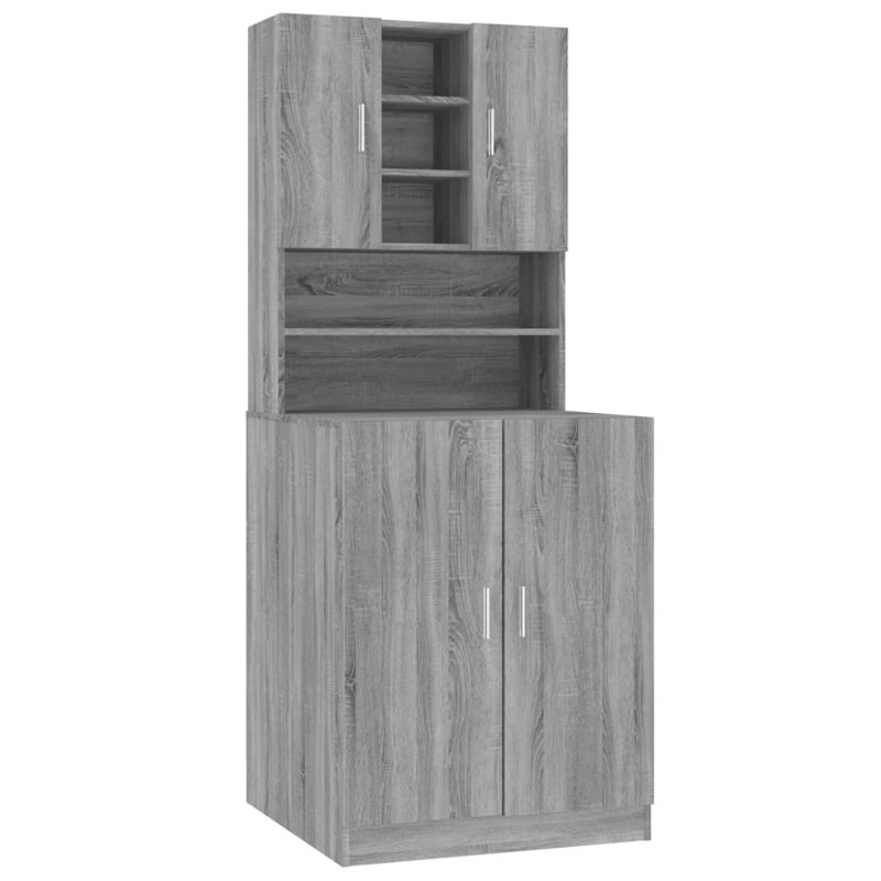 Moree Freestanding Tall Bathroom Cabinet, Grey Sonoma