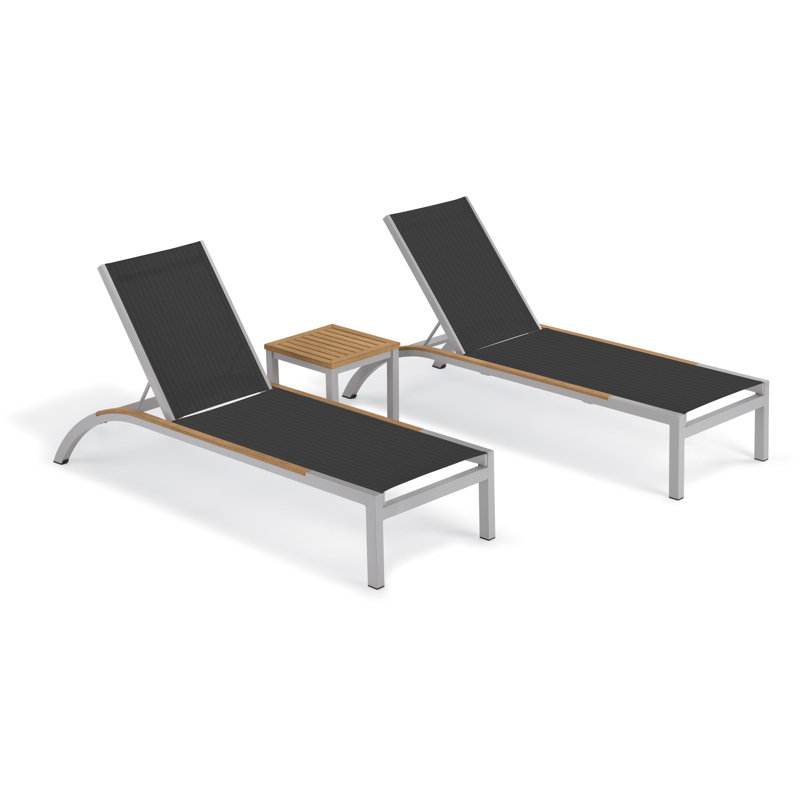 Argento and Travira Outdoor Chaise Lounge, Ninja