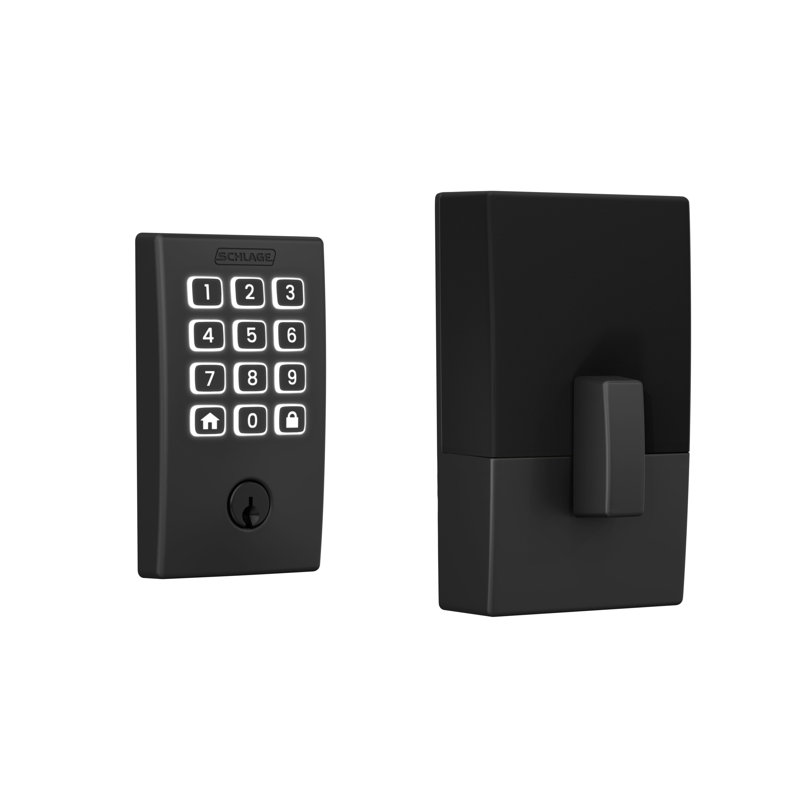 Arrive Smart Wifi Deadbolt With Century Trim, Matte Black