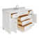 Aberdeenshire 60" Single Bathroom Vanity with Carrara White Marble Top