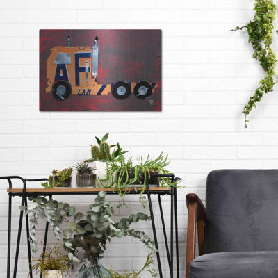 «Semi Truck Licence Plate Art» par Design Turnpike, art mural en métal