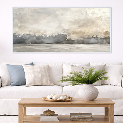 «Ocean Meets Land», toile abstraite côtière, Javen