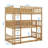 Twin Triple-Layer Rubber Wood Bunk Bed Complete With Ladders And Protective Guardrails-1323980651