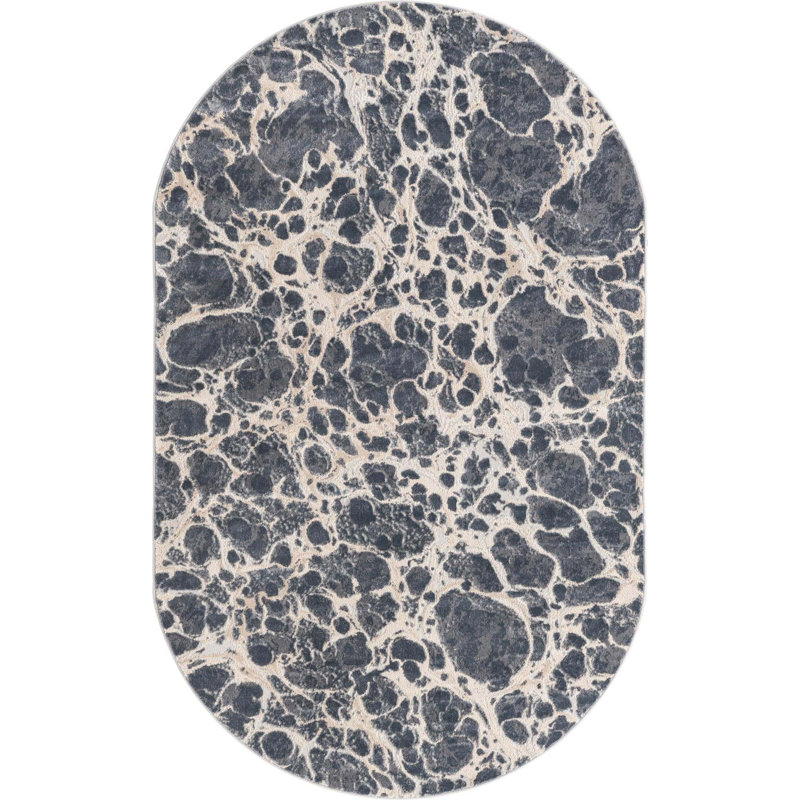 Boutelle Abstract Indoor Rug, Oval 5' x 8'