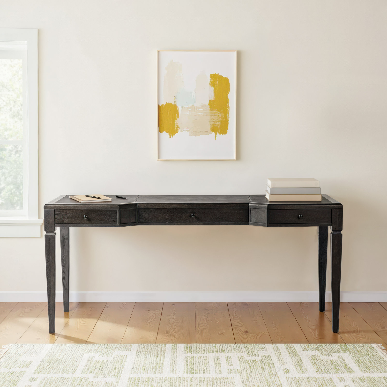 Keaton 68" Writing Desk, Black