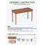 Bureau 100% bois massif avec tiroirs - bureaux modernes Mid-Century de 47,2 po x 21,7 po, bureau d'écriture rétro avec tiroirs, table de travail simple, bureaux d'ordinateur de bureau personnel pour n'importe quelle pièce - couleur noyer