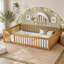 Lit grand format avec garde-corps et porte pour enfants, naturel-2110148668