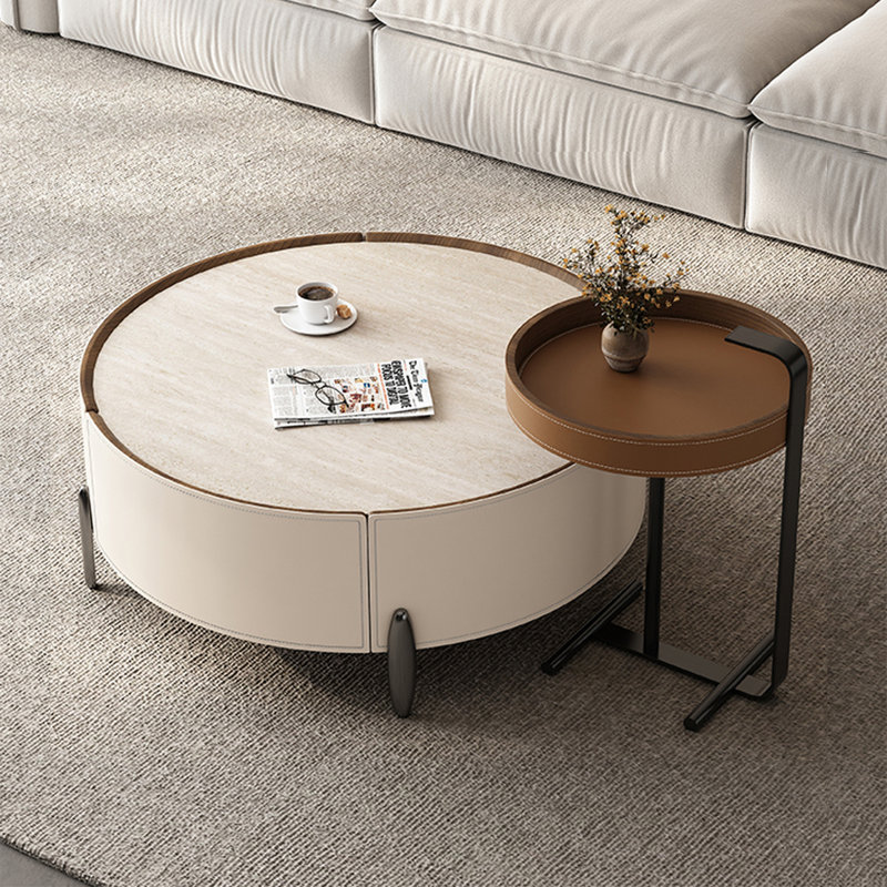 Demarest, H 14,2 po x L 35,4 po x l 35,4 po, Brown/Beige