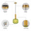 Luminaire suspendu en laiton brossé à 1 lumière Yarlyn-922614293