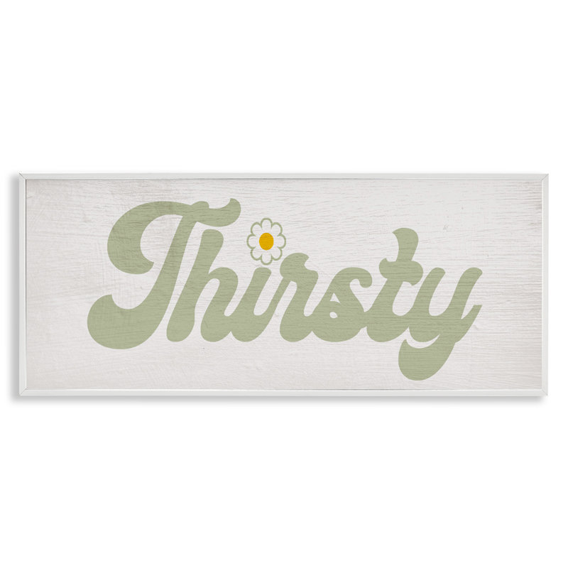 Giclée Groovy Thirsty, encadrée par Lil 'Rue, H 13 po x l 30 po, Estampe numérique encadrée blanc bord de mer