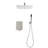 Brushed Nickel Ceiling Mounted Shower Featuring 10" Head & Handheld - Natural Rainfall Feeling, Self-cleaning Nozzle, Conforms To American Standard Pipe Installation, Wall In With Simulates Rainfall,-118034669
