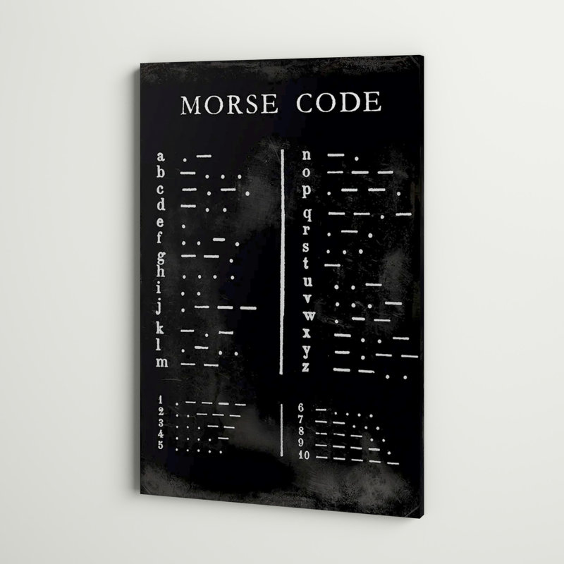 " Morse Code Chart ", 27" H x 18" W x 1" D