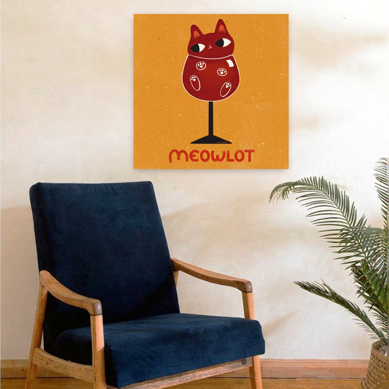 Art contemporain rétro, art de chat, H 24 po x l 24 po