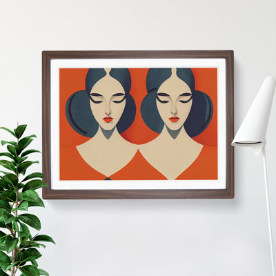 Two Women Abstract Vol.1 1 Piece Single Picture Frame Wall Art