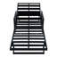 Structure de chaise longue en fer noir avec accoudoirs en corde et inclinaison à 5 positions