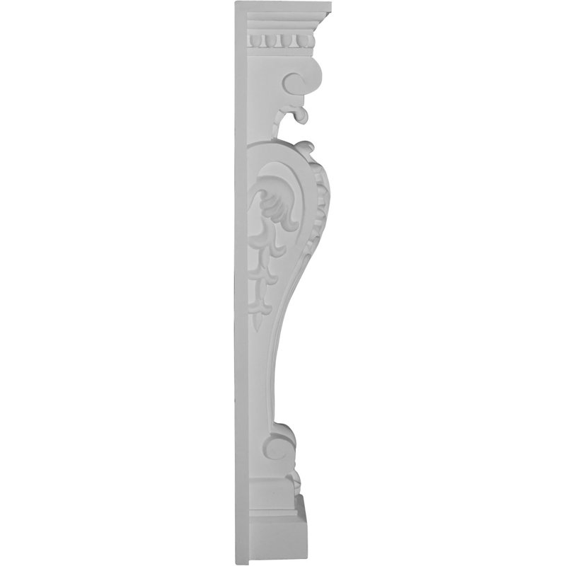 Primed White Urethane Decorative Fireplace Mantel Surround