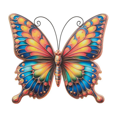 Décoration murale papillon en verre et métal 20 po Garden Vibe