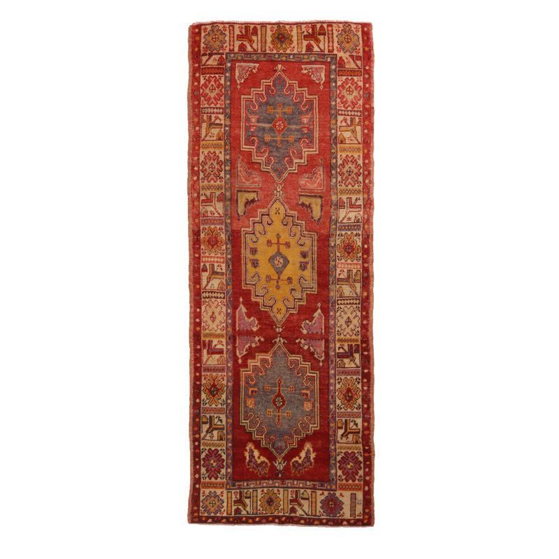 One-of-a-Kind 3'4" X 9'3" Hand Knotted Area Rug