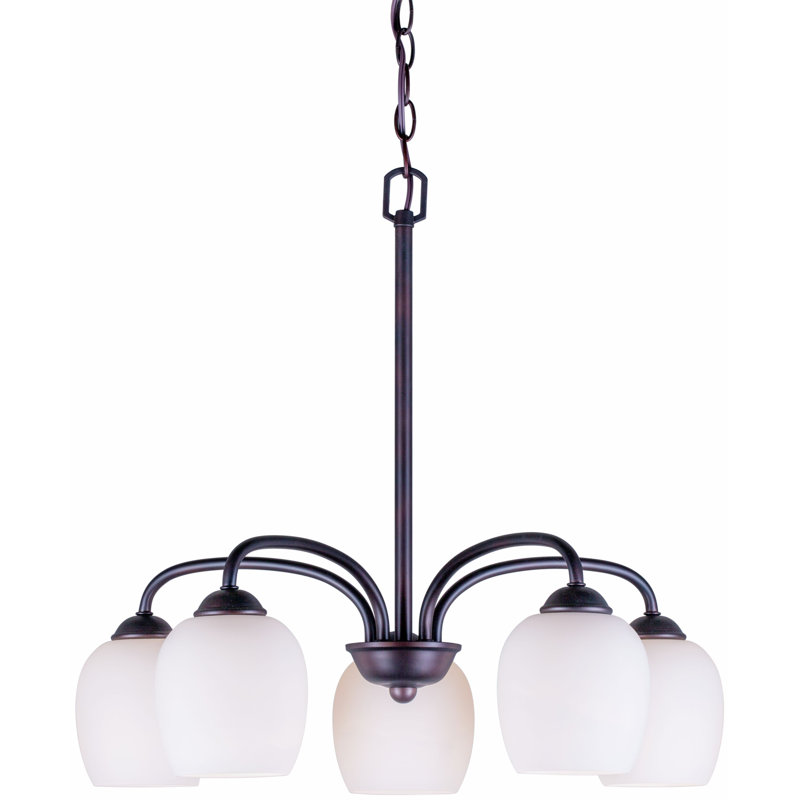 Lustre classique/traditionnel ombré 5 lumières Mcree, Bronze antique