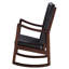 Chaise berçante espresso avec accoudoirs, finition en bois brun foncé | Idée de cadeau