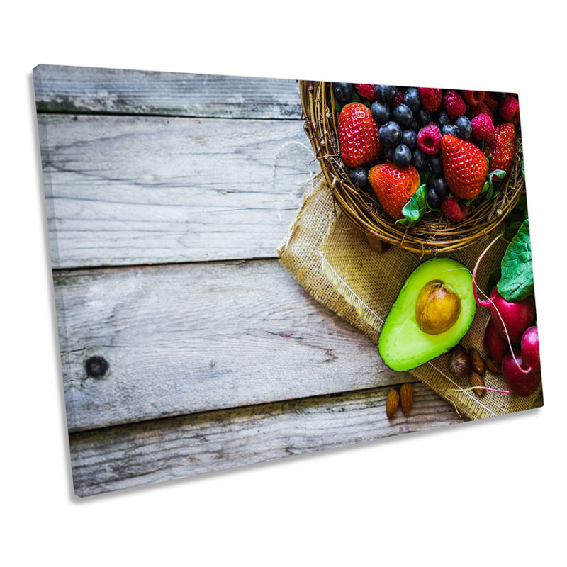 Fresh Fruit Kitchen - Wrapped Canvas Print, 81.3cm H x 121.9cm W