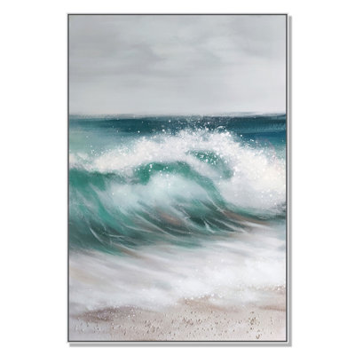 Cresting Waves - Single Picture Frame Painting on Canvas