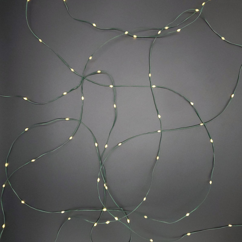 Lockett Solar Powered PVC Coated Fairy String Lights, Soft White Lights