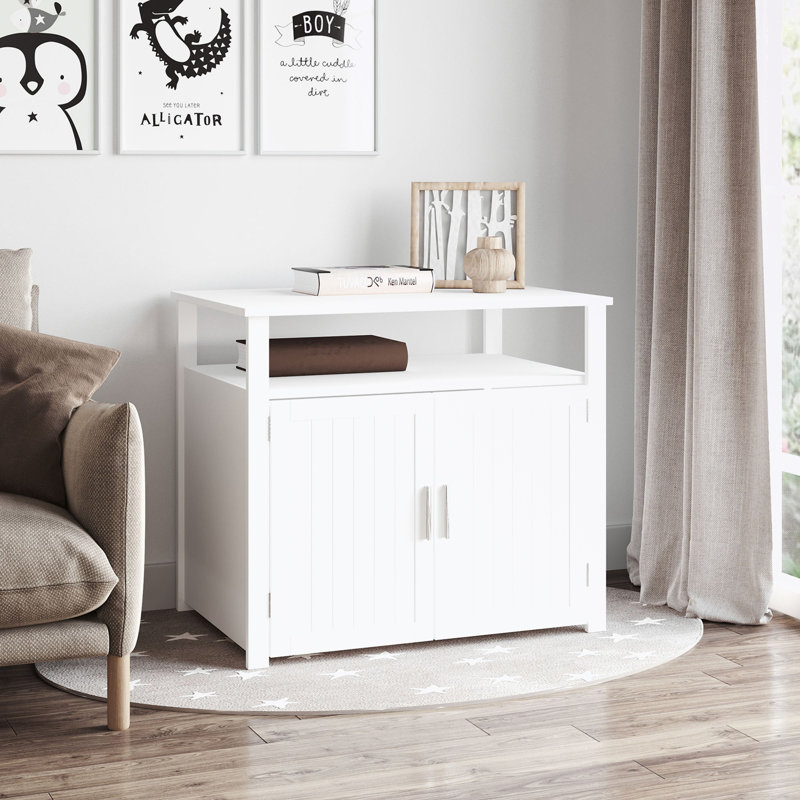 Enceinte de litière avec pelle, Blanc