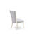 Verona Parson Chairs - Nailhead Trim Grey Linen Fabric Padded Dining Chairs, Set of 2, Wire brushed Linen White-204081185-204195820