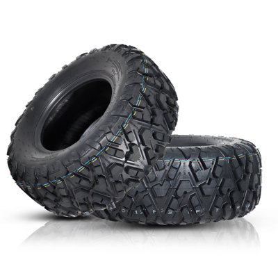 Ensemble de 2 pneus tout-terrain robustes AT25X8.00-12 P332 6PR pour véhicules tout-terrain UTV, pneus tout-terrain agressifs et profonds pour utilisation dans la neige