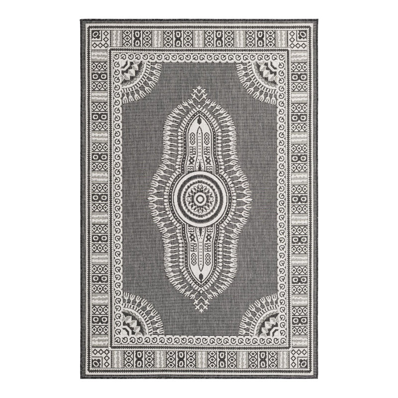 Tapis intérieur / extérieur traditionnel, Rectangle 5 pi 3 po x 8 pi
