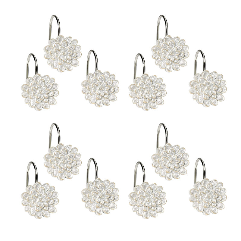 Shower Hooks Rose Vine, Beige-Taupe