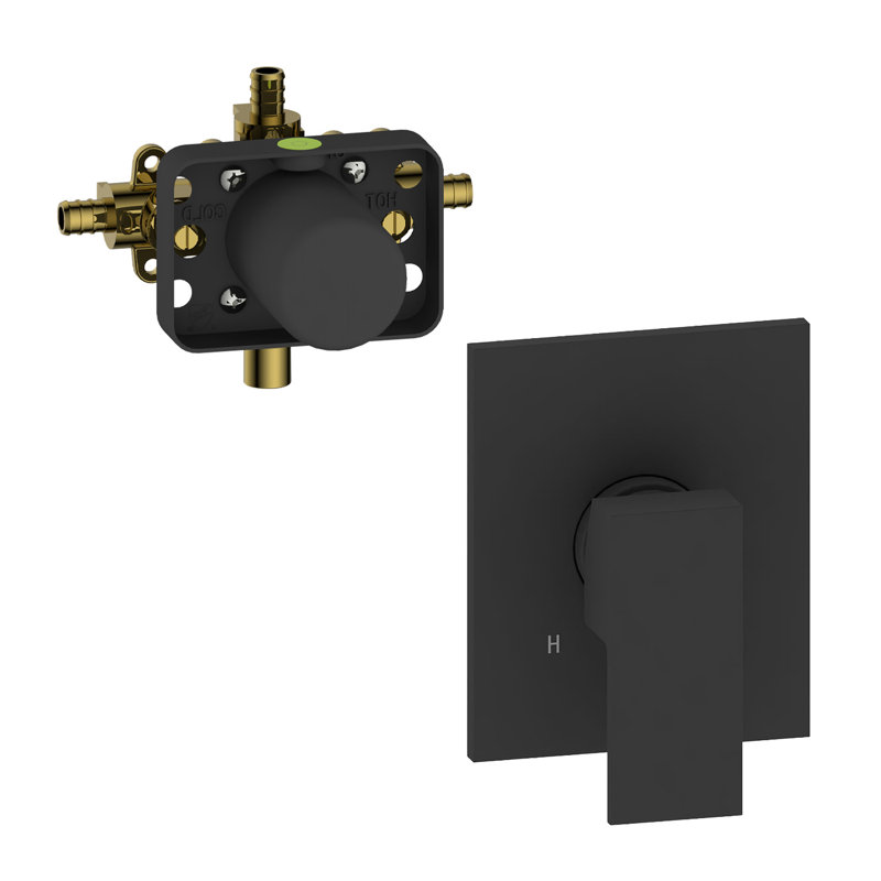 Ensemble de garniture carrée Virgilio-Bk, Noir mat