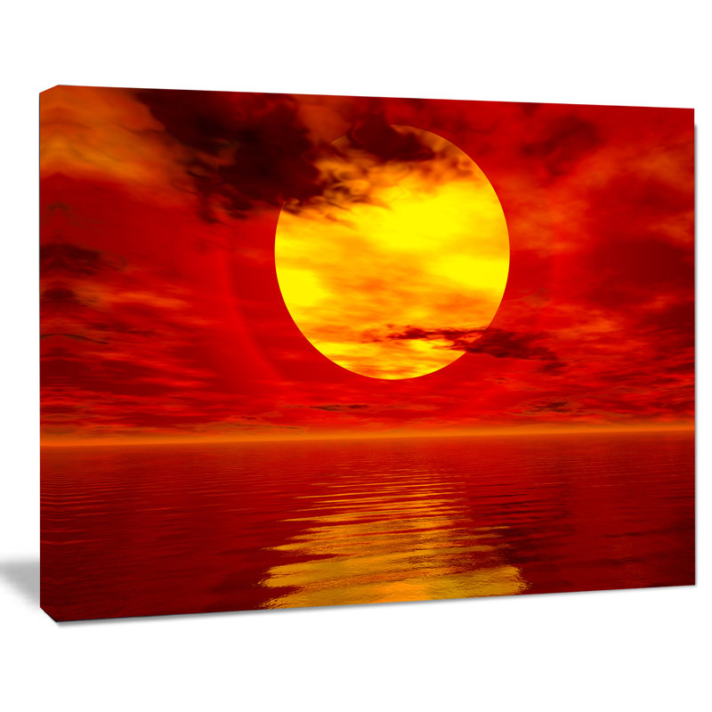 «Golden Sun Sink» - reproduction, H 30 po x l 40 po x P 1,5 po, Toile tendue